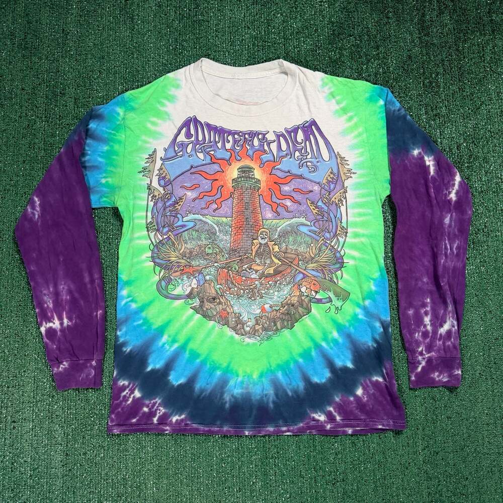 Vintage 2000 Grateful Dead Watchtower Long Sleeve Tie Dye T-Shirt Medium